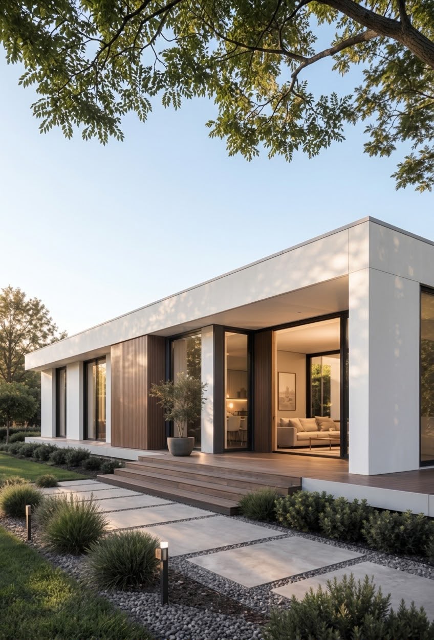 Casa modular Aurora com fachada contemporânea