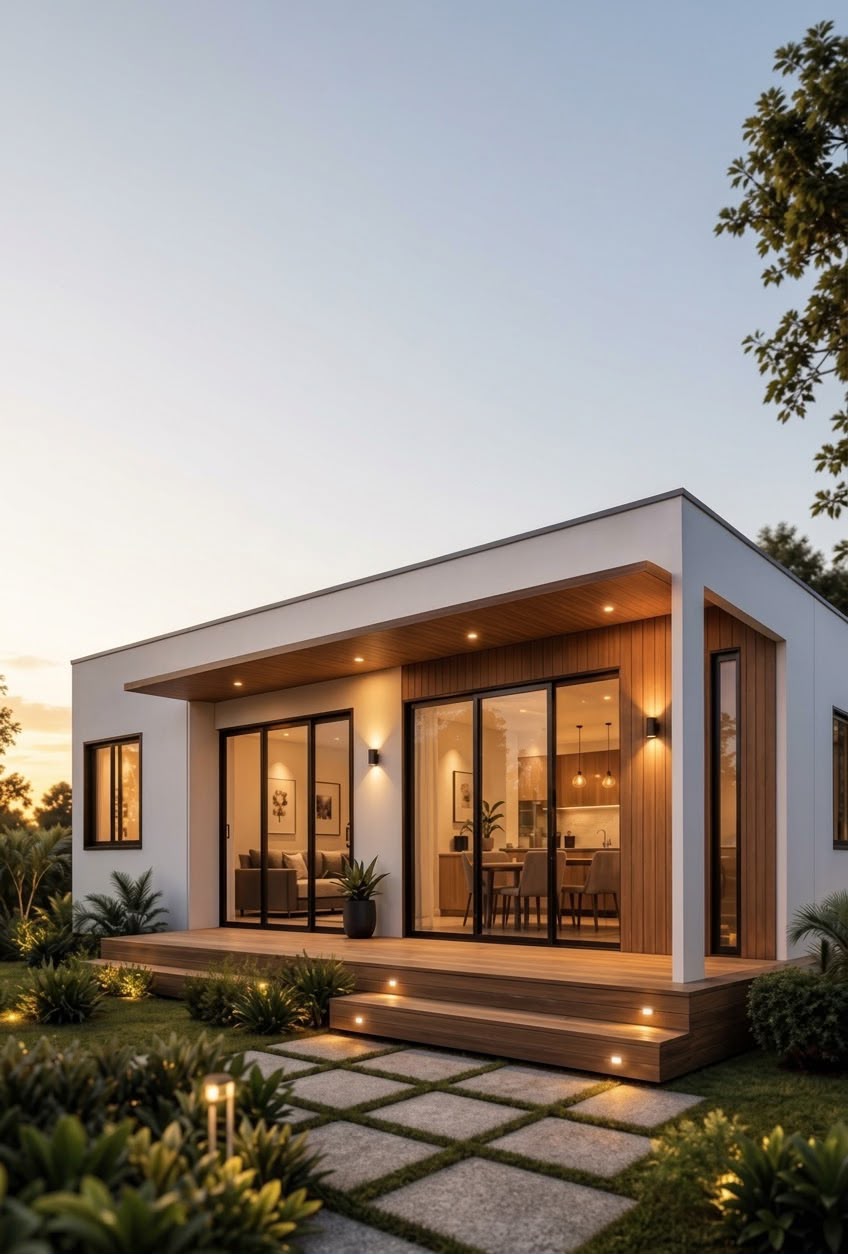 Casa modular Nós compacta e inteligente